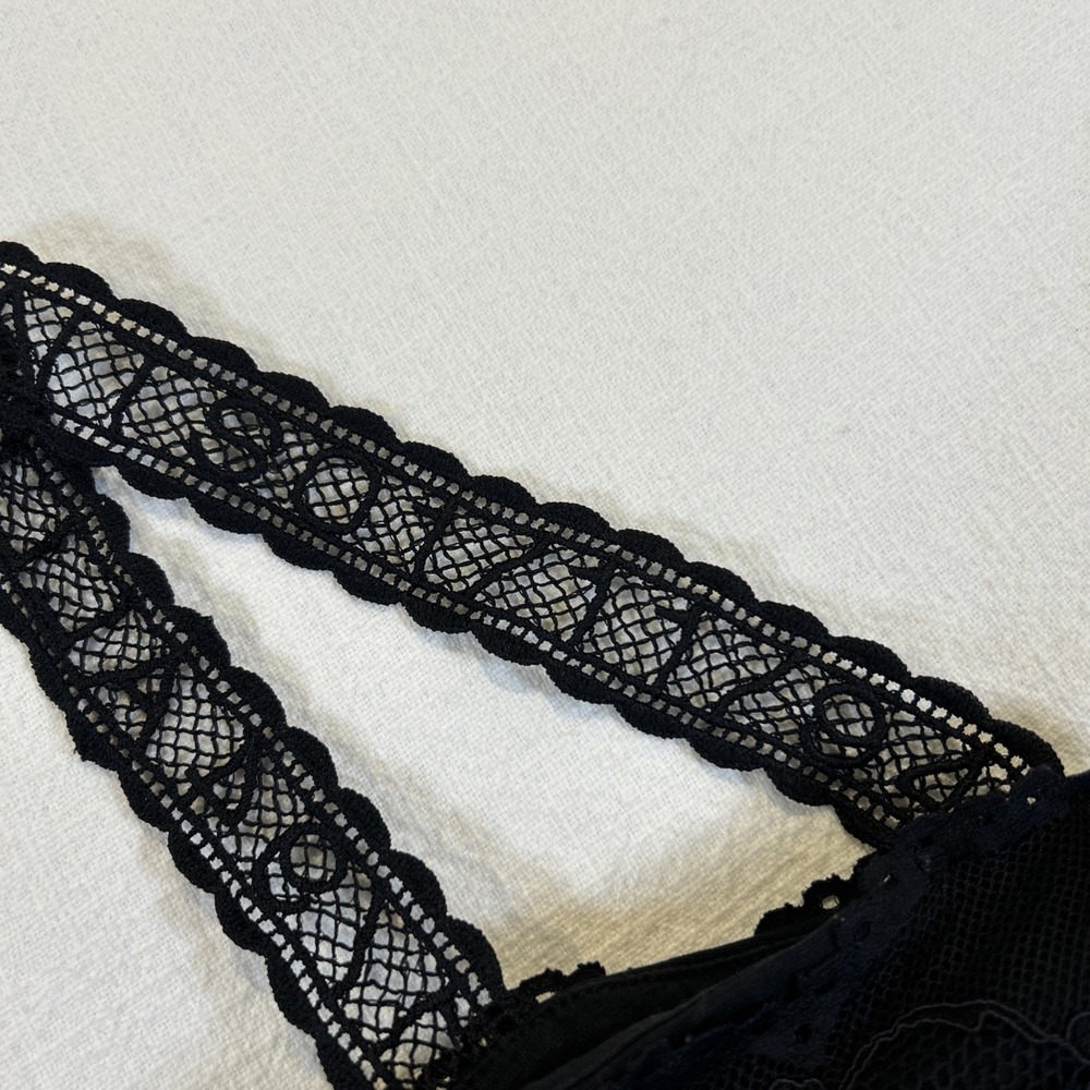 AllSaints Women Charlie Lace Bodysuit Black Lace Sleeveless 10 - Picture 4 of 15